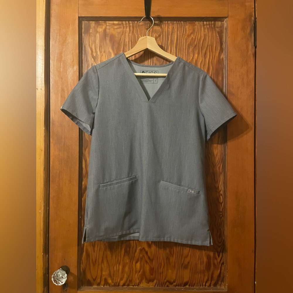 FIGS Casma Scrub Top in Graphite Size Small